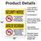 Signmission Drugs Or Alcohol Dismiss Bilingual OSHA Security Notice Sign, Aluminum, 10in W x 14in L, 2PK OS-2PACK-SN-A-1014-L-11530 - alternate 2